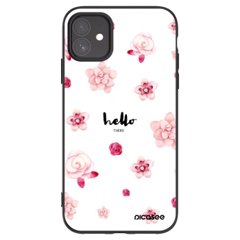 Picasee silikonski črni ovitek za Apple iPhone 11 - Hello there