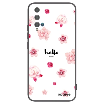 Picasee silikonski črni ovitek za Huawei Nova 5T - Hello there
