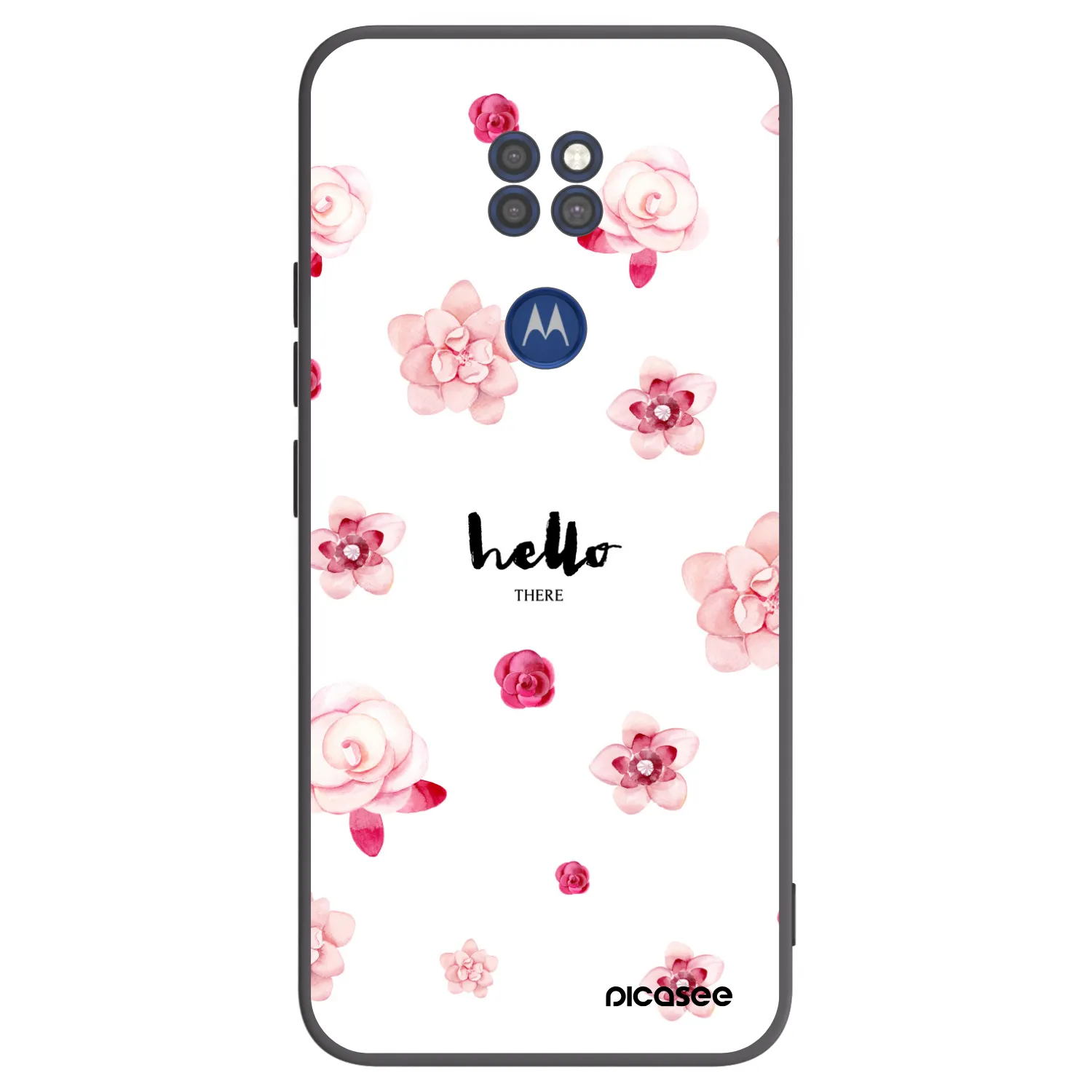 Picasee silikonski črni ovitek za Motorola Moto G9 Play - Hello there