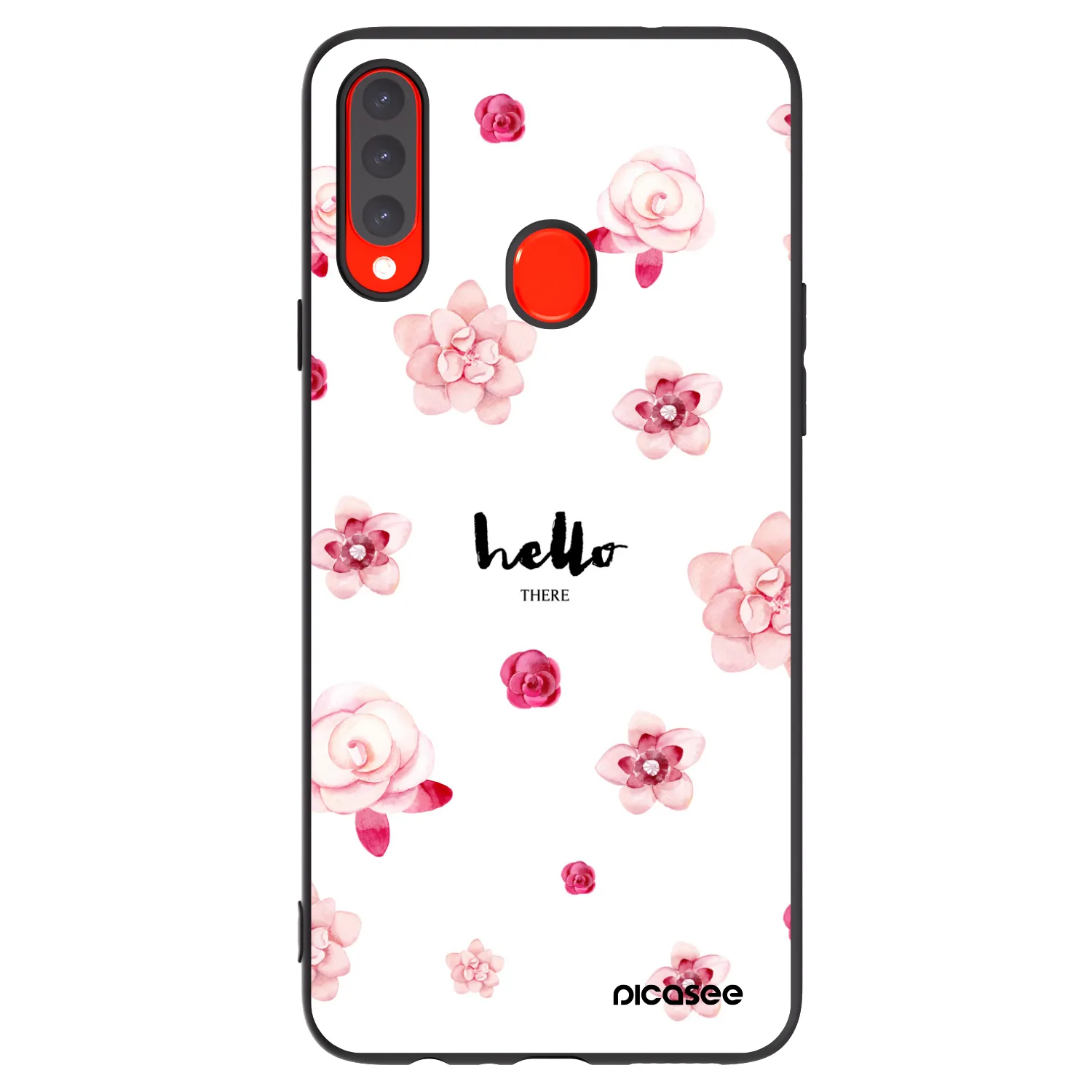 Picasee silikonski črni ovitek za Samsung Galaxy A20s - Hello there