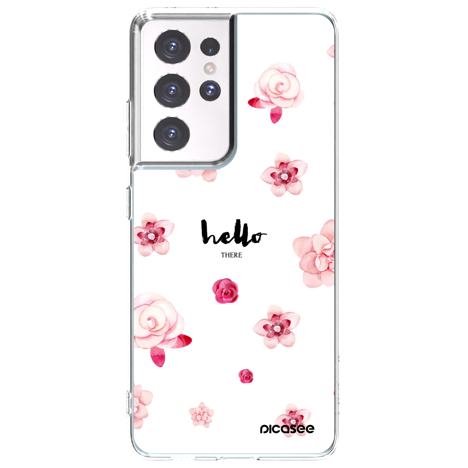 Picasee silikonski prozorni ovitek za Samsung Galaxy S21 Ultra 5G G998B - Hello there