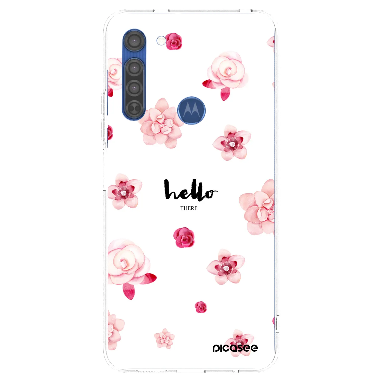 Picasee silikonski prozorni ovitek za Motorola Moto G8 - Hello there