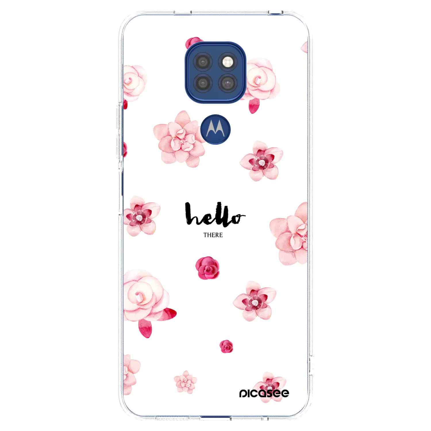 Picasee silikonski prozorni ovitek za Motorola Moto G9 Play - Hello there