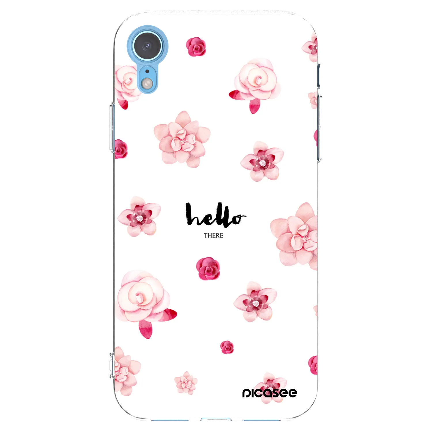 Picasee silikonski prozorni ovitek za Apple iPhone XR - Hello there