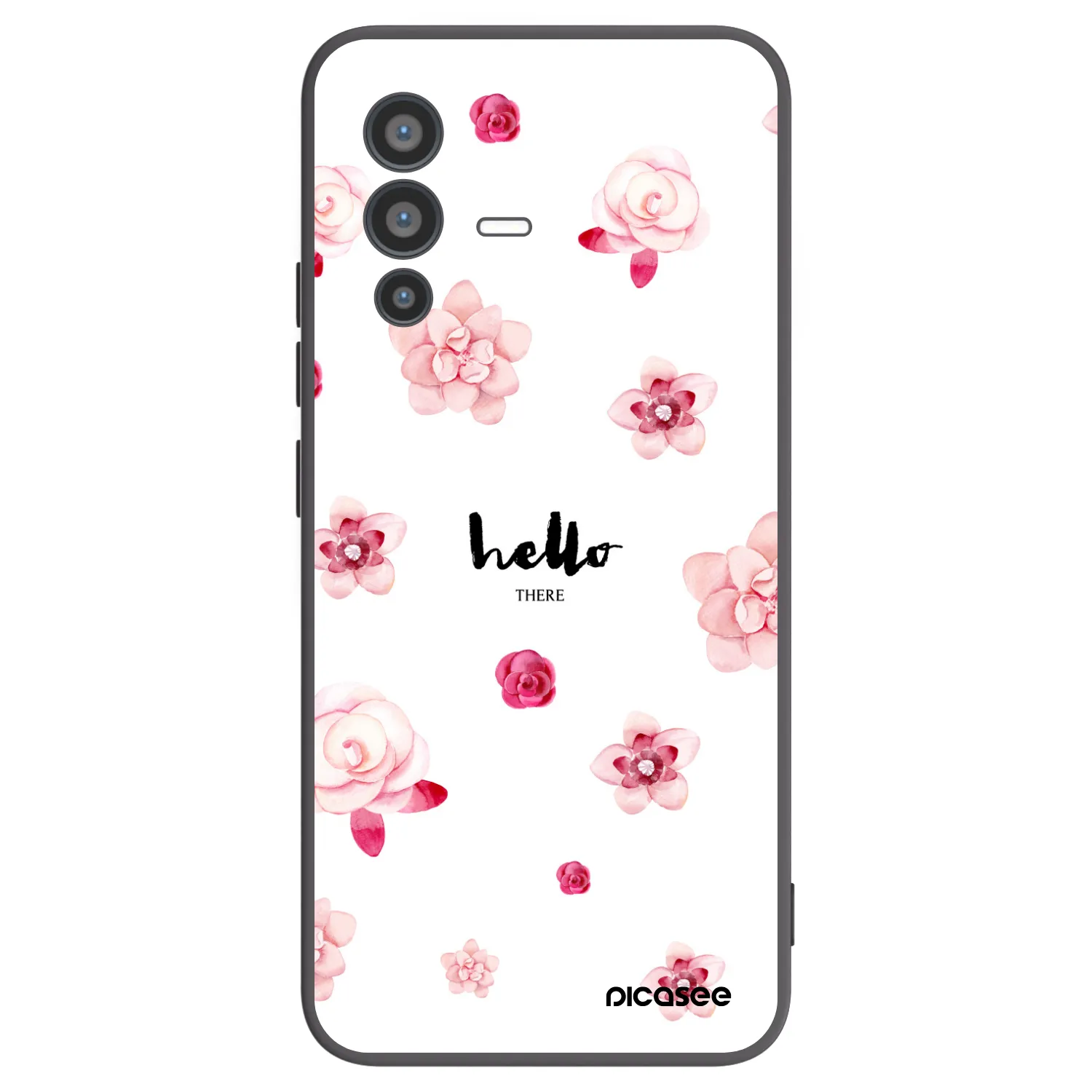 Picasee silikonski črni ovitek za Vivo V23 5G - Hello there