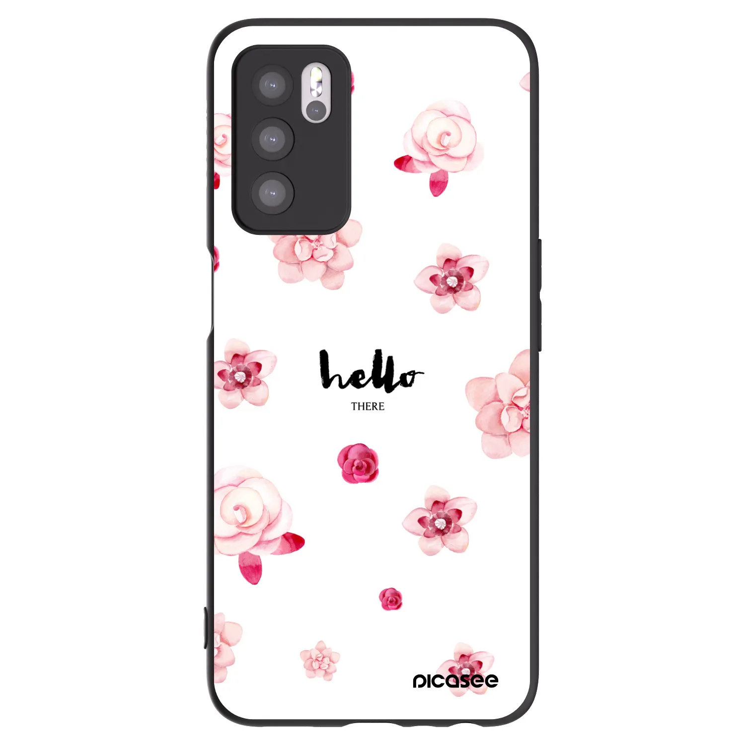 Picasee silikonski črni ovitek za OPPO A16 - Hello there