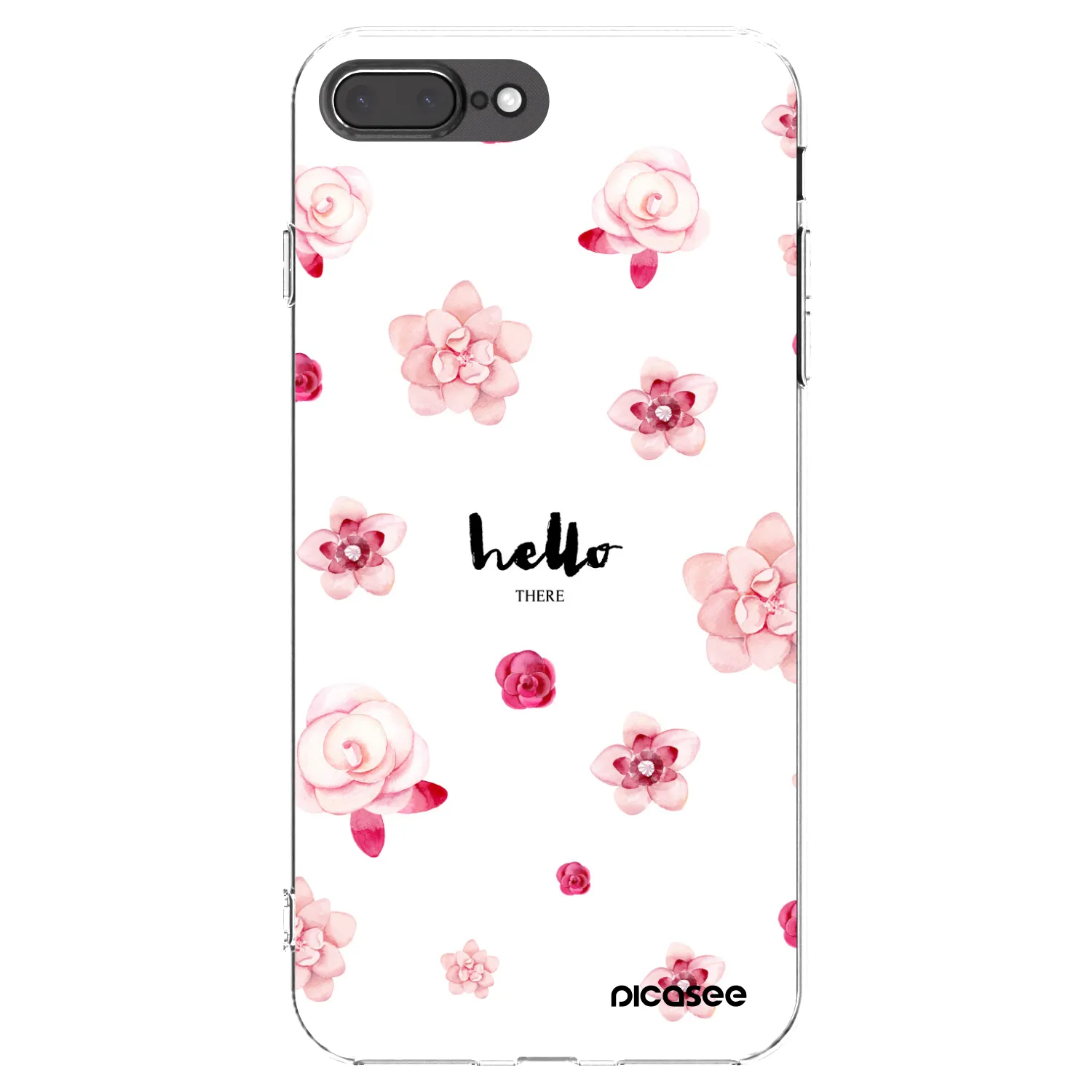 Picasee silikonski prozorni ovitek za Apple iPhone 8 Plus - Hello there