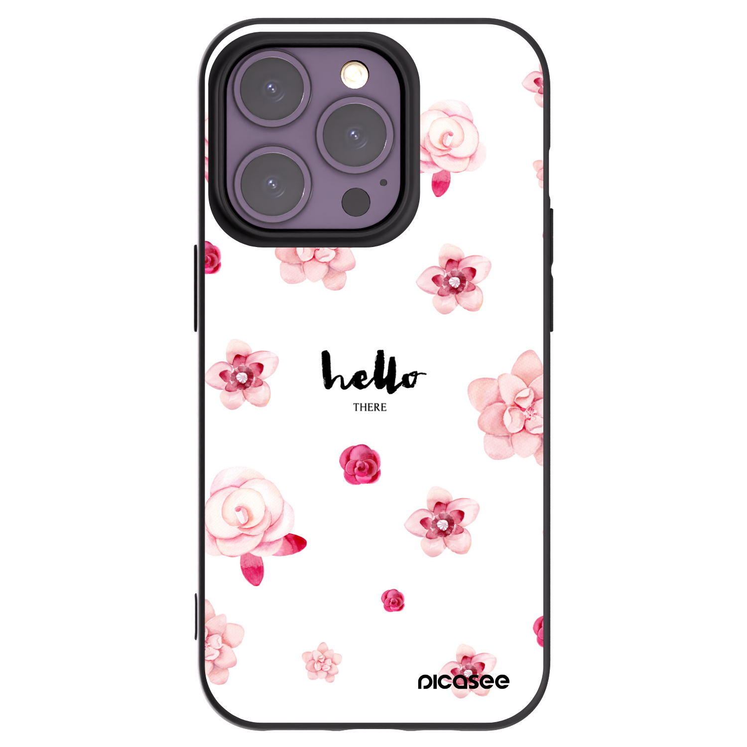 Picasee silikonski črni ovitek za Apple iPhone 14 Pro - Hello there