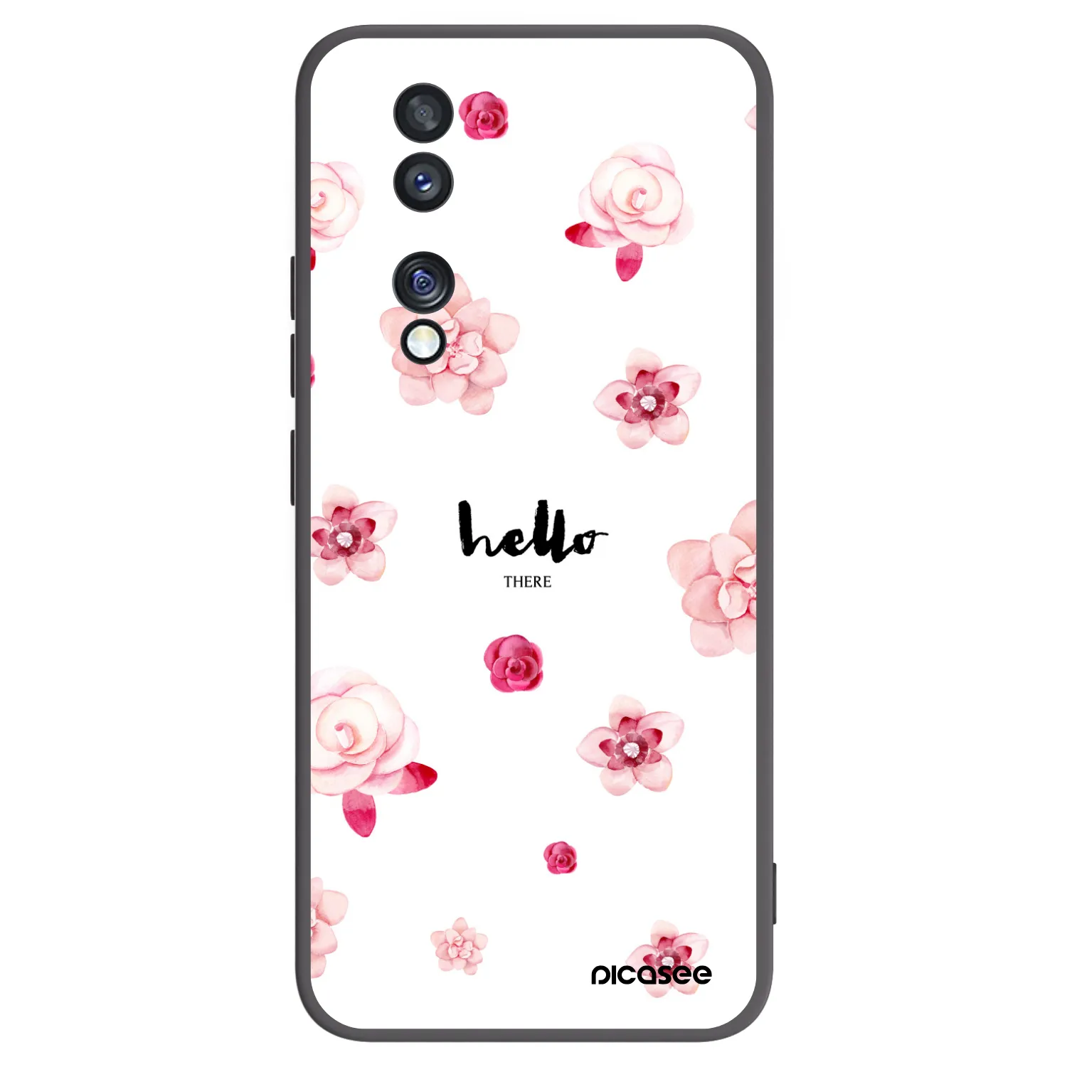 Picasee silikonski črni ovitek za Honor 70 - Hello there