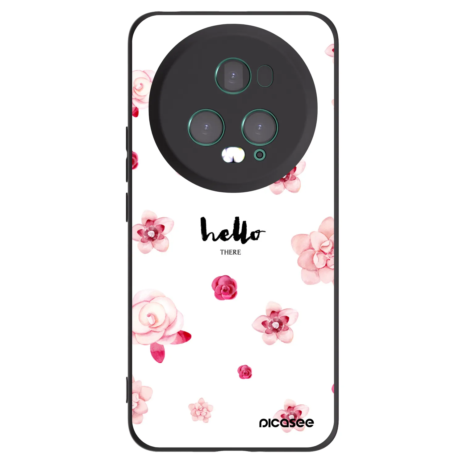 Picasee silikonski črni ovitek za Honor Magic5 Pro - Hello there