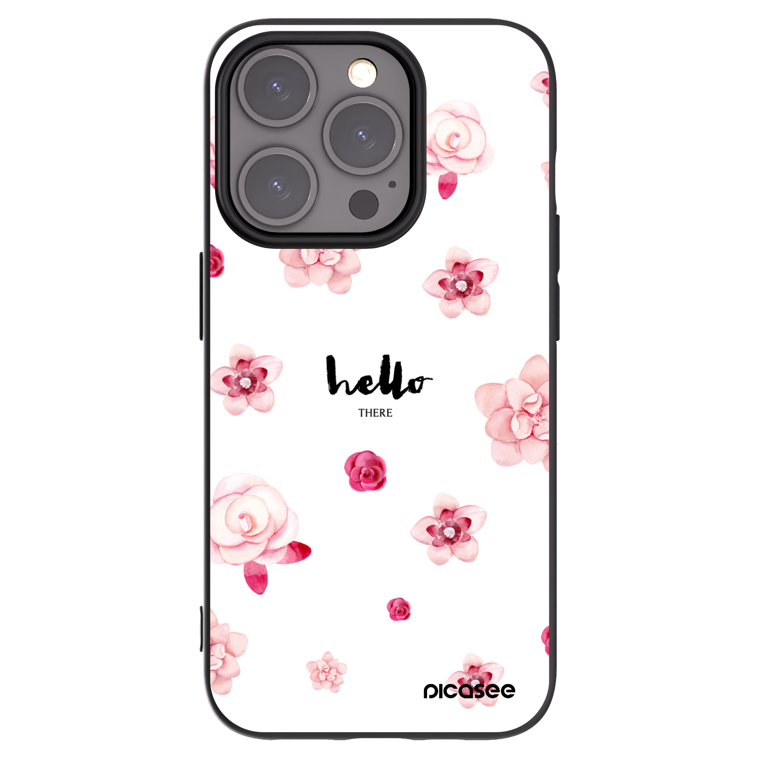 Picasee silikonski črni ovitek za Apple iPhone 15 Pro - Hello there