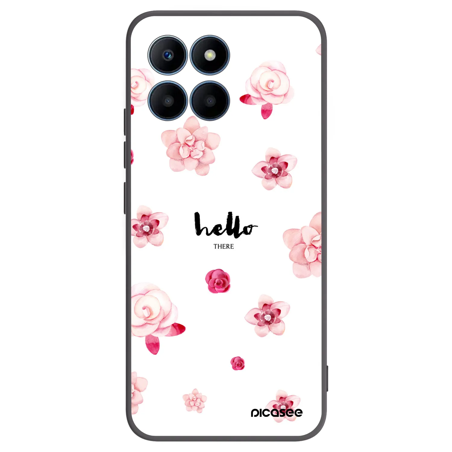 Picasee silikonski črni ovitek za Honor 70 Lite - Hello there