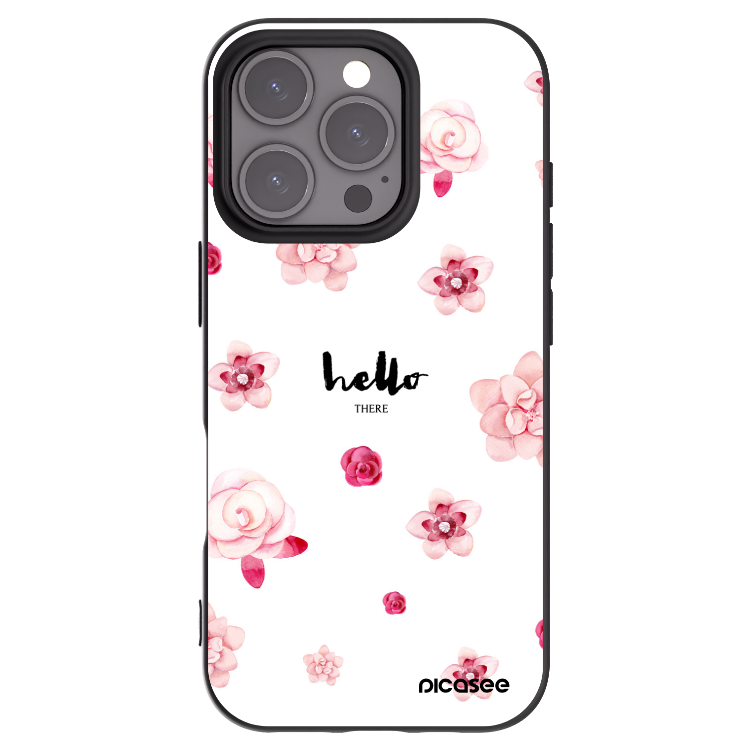 Picasee silikonski črni ovitek za Apple iPhone 16 Pro - Hello there