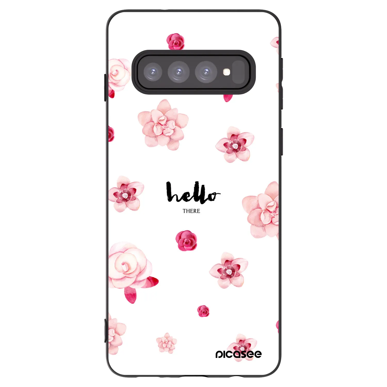 Picasee silikonski črni ovitek za Samsung Galaxy S10 G973 - Hello there