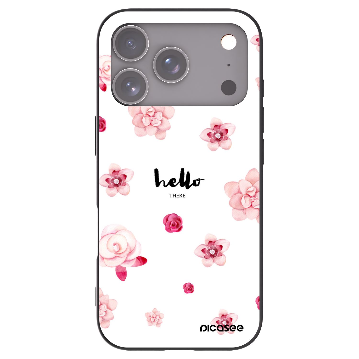 Picasee silikonski črni ovitek za Apple iPhone 17 Pro - Hello there