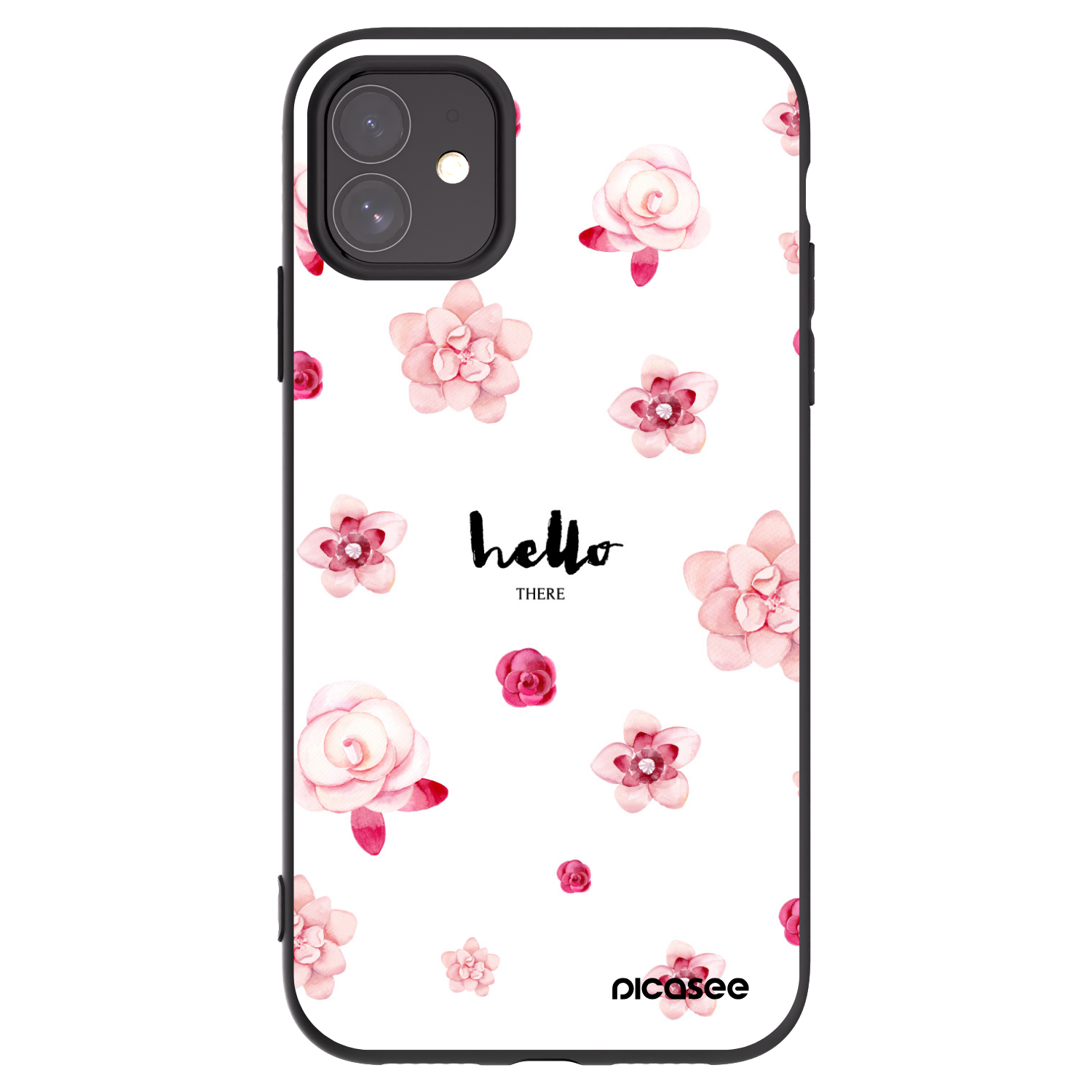 Picasee silikonski črni ovitek za Apple iPhone 11 - Hello there