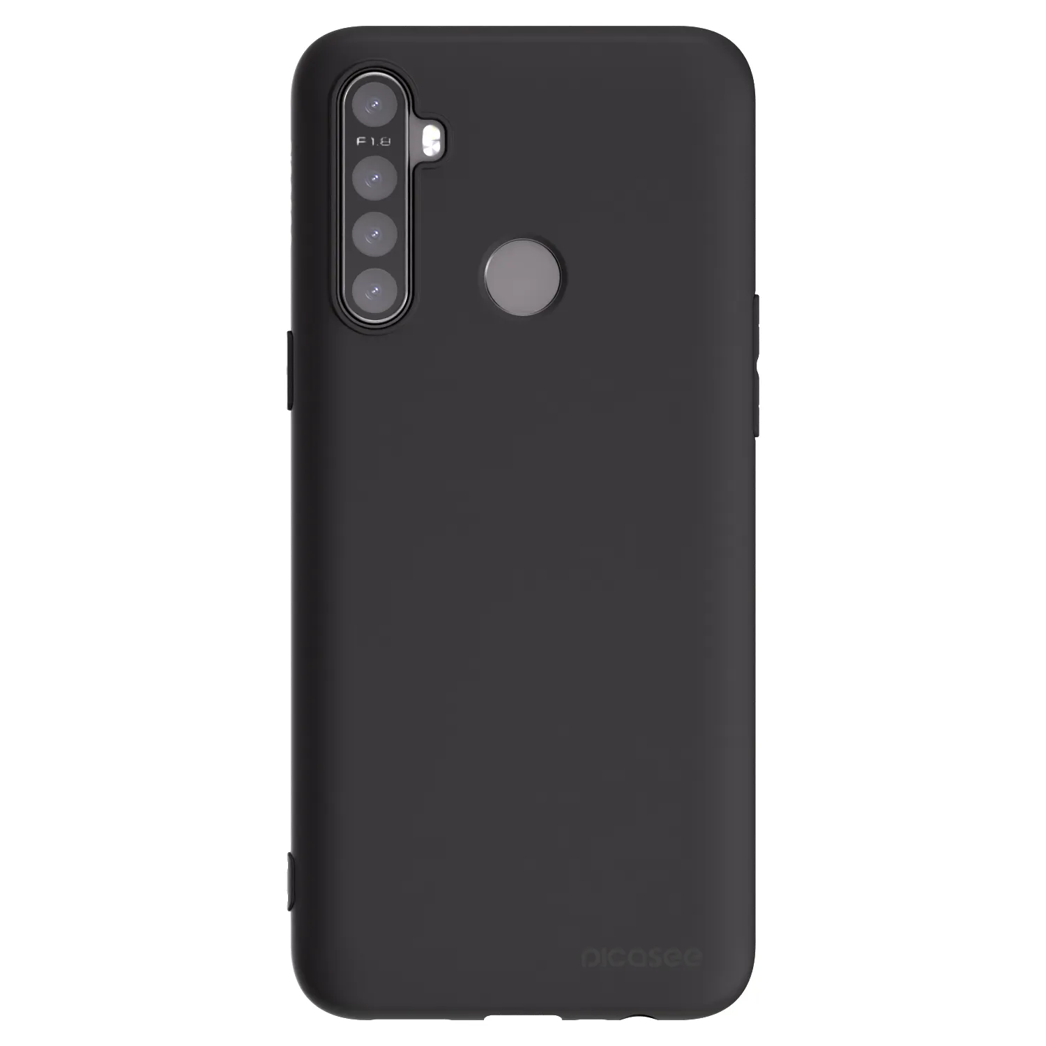 Picasee silikonski črni ovitek za Realme 5 - Clear