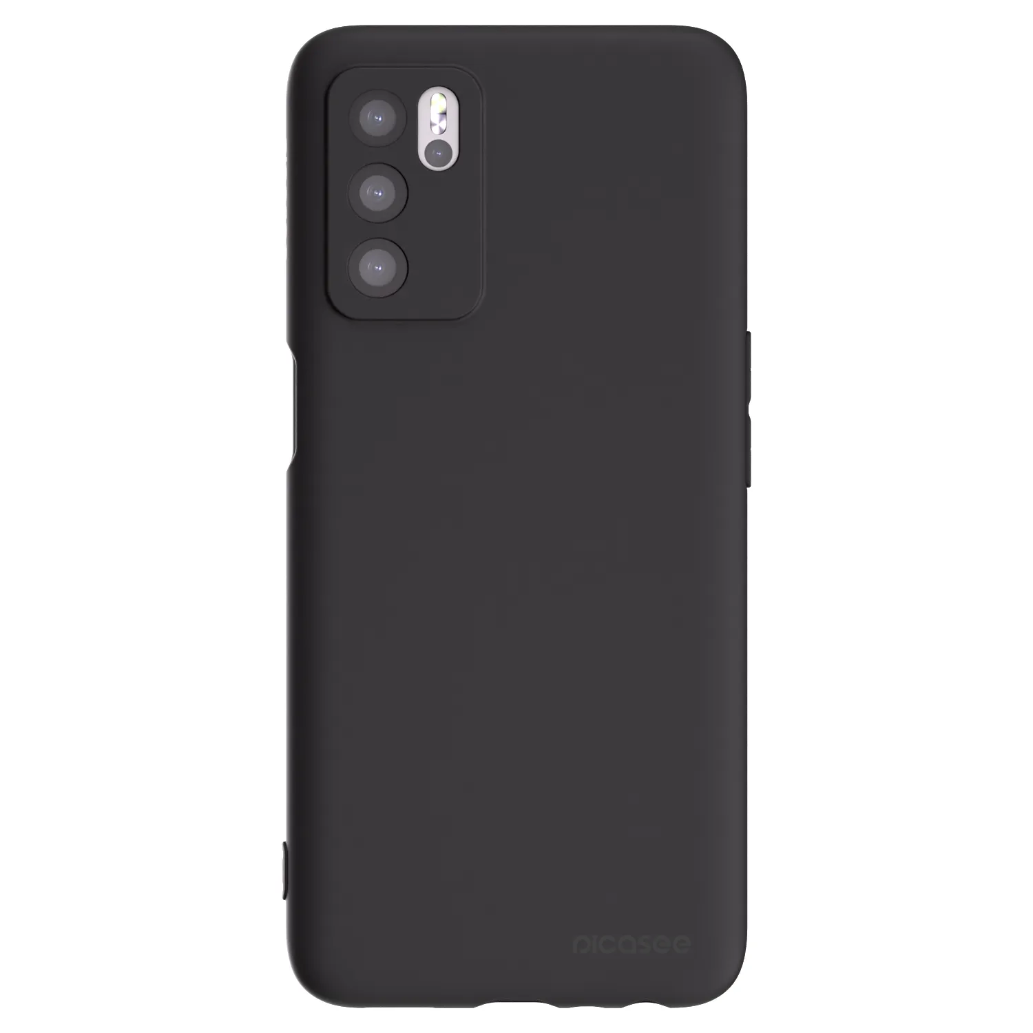 Picasee silikonski črni ovitek za OPPO A16 - Clear