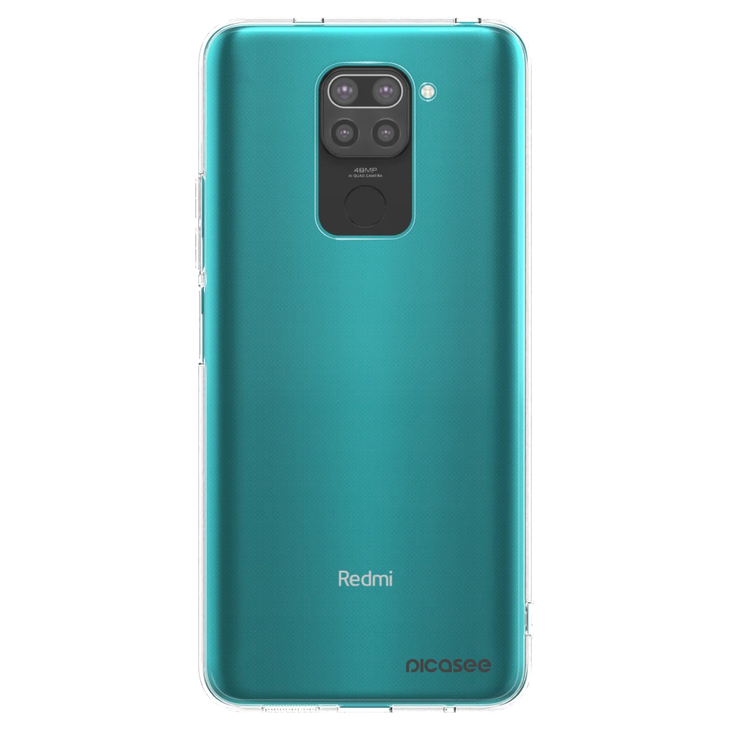 Picasee silikonski črni ovitek za Xiaomi Redmi Note 9 - Clear