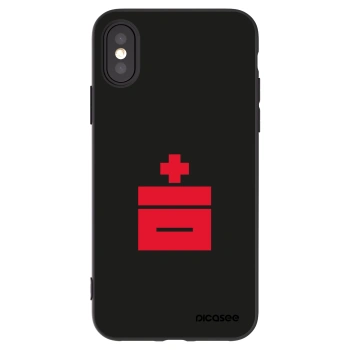 Picasee silikonski črni ovitek za Apple iPhone X/XS - Le Plastenciaga