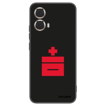 Picasee silikonski črni ovitek za Motorola Moto G85 - Le Plastenciaga