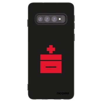 Picasee silikonski črni ovitek za Samsung Galaxy S10 G973 - Le Plastenciaga