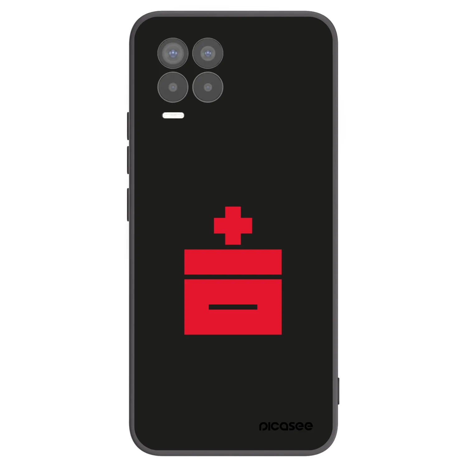 Picasee silikonski črni ovitek za Realme 8 Pro - Le Plastenciaga