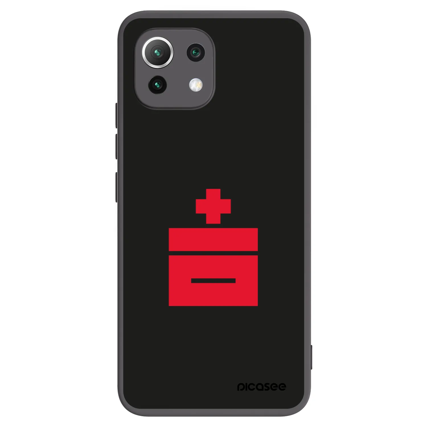 Picasee silikonski črni ovitek za Xiaomi 11 Lite 5G NE - Le Plastenciaga