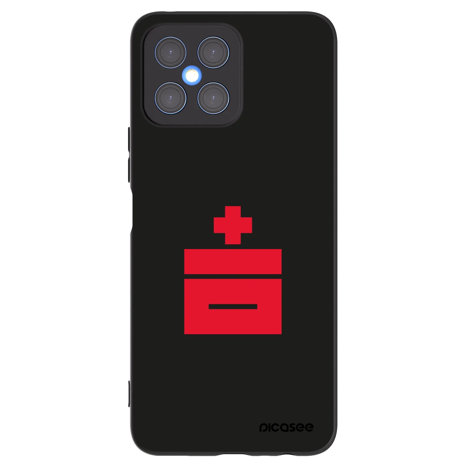 Picasee silikonski črni ovitek za Honor X8 4G - Le Plastenciaga