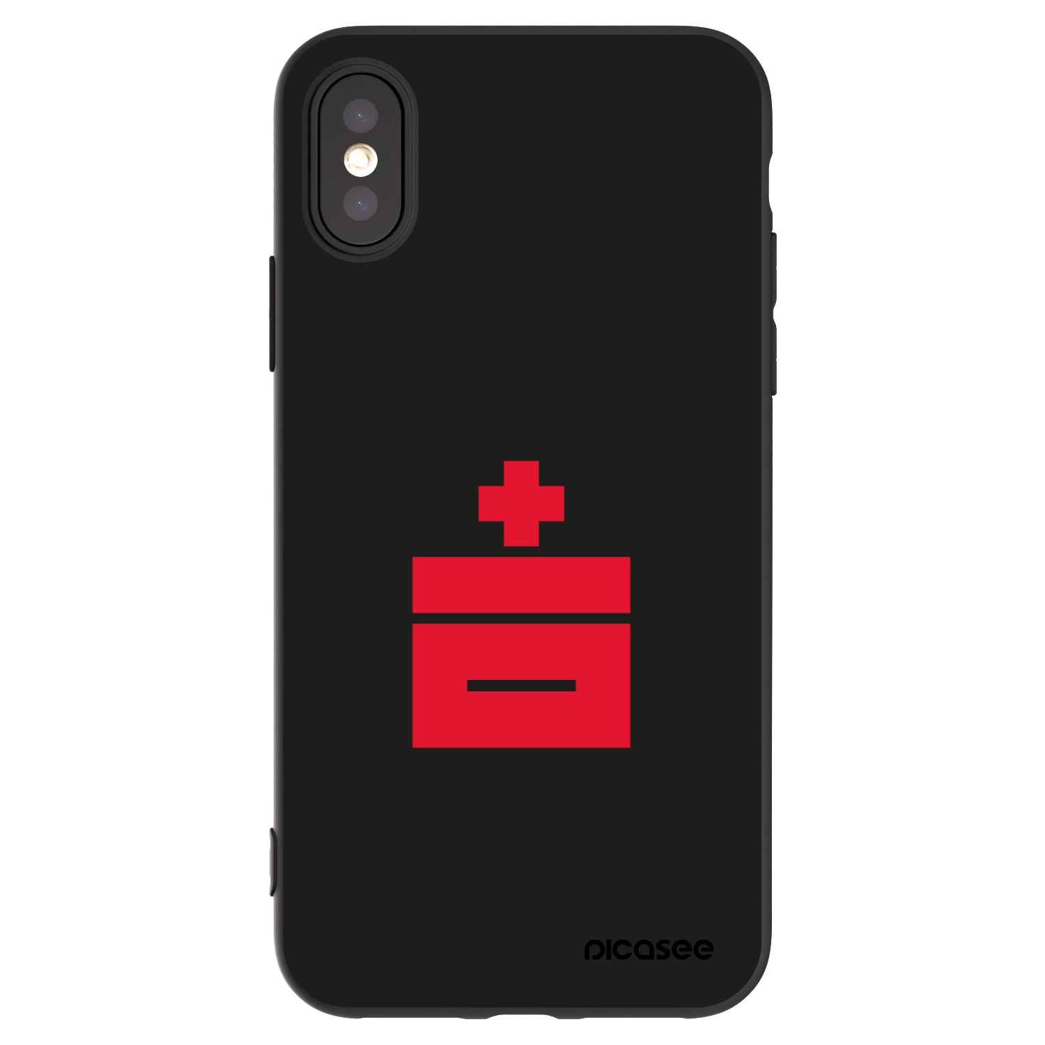 Picasee silikonski črni ovitek za Apple iPhone X/XS - Le Plastenciaga