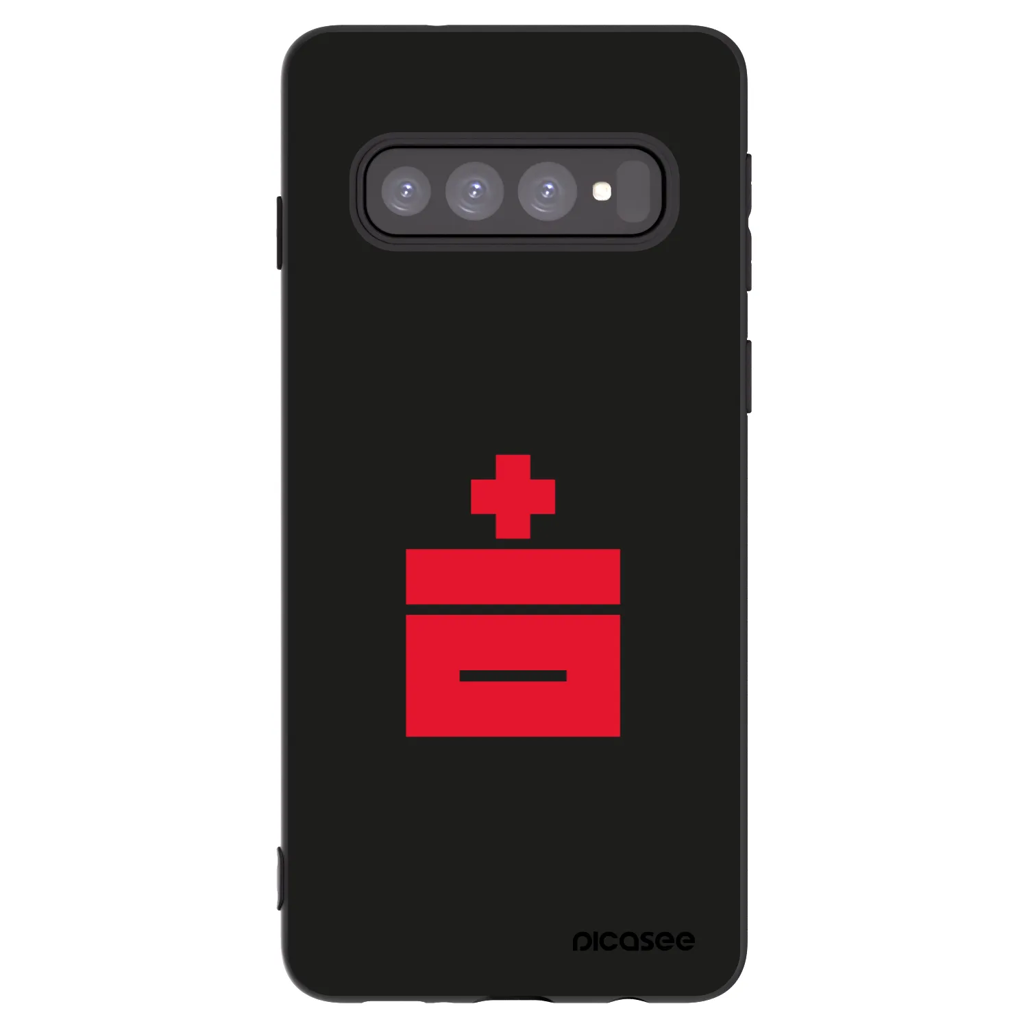 Picasee silikonski črni ovitek za Samsung Galaxy S10 G973 - Le Plastenciaga