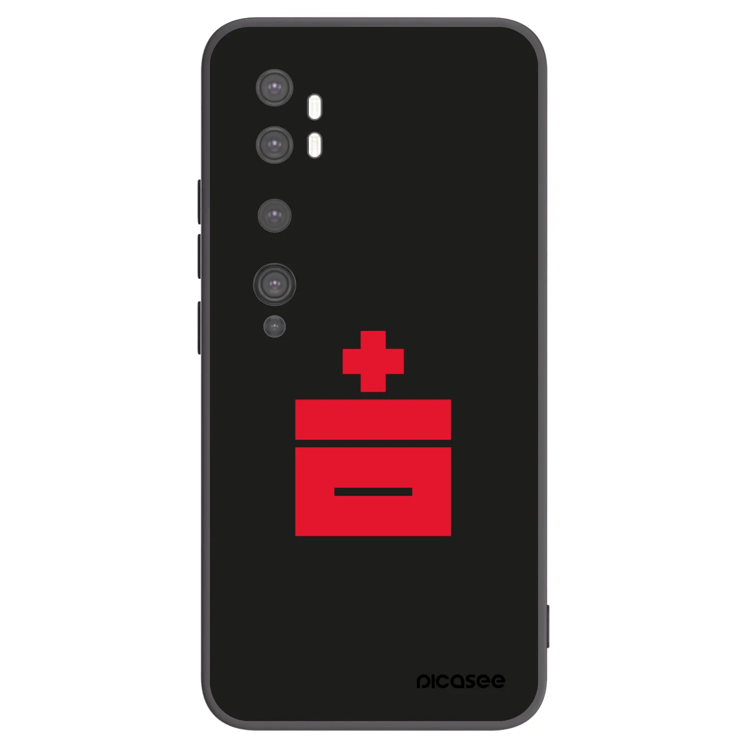 Picasee silikonski črni ovitek za Xiaomi Mi Note 10 (Pro) - Le Plastenciaga