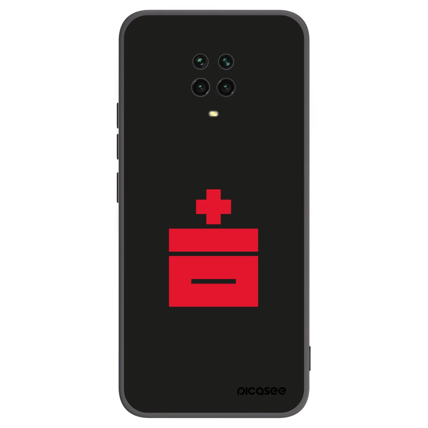 Picasee silikonski črni ovitek za Xiaomi Redmi Note 9S - Le Plastenciaga