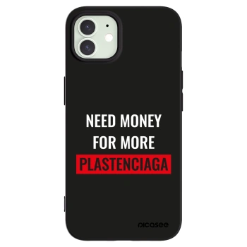 Picasee silikonski črni ovitek za Apple iPhone 12 - More PLASTENCIAGA