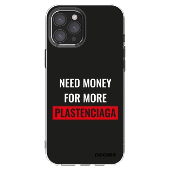 Picasee silikonski prozorni ovitek za Apple iPhone 12 Pro Max - More PLASTENCIAGA