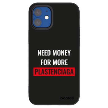 Picasee silikonski črni ovitek za Apple iPhone 12 mini - More PLASTENCIAGA
