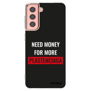 Picasee silikonski prozorni ovitek za Samsung Galaxy S21 5G G991B - More PLASTENCIAGA