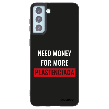 Picasee silikonski črni ovitek za Samsung Galaxy S21+ 5G G996F - More PLASTENCIAGA