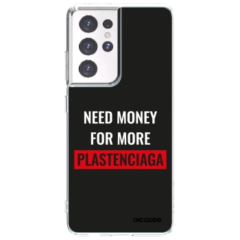 Picasee silikonski prozorni ovitek za Samsung Galaxy S21 Ultra 5G G998B - More PLASTENCIAGA