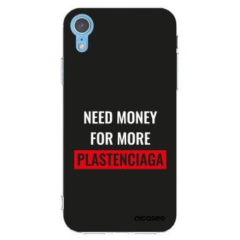 Picasee silikonski prozorni ovitek za Apple iPhone XR - More PLASTENCIAGA