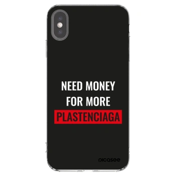 Picasee silikonski prozorni ovitek za Apple iPhone XS Max - More PLASTENCIAGA