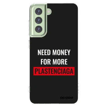 Picasee silikonski prozorni ovitek za Samsung Galaxy S21 FE 5G - More PLASTENCIAGA