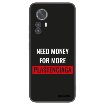 Picasee silikonski črni ovitek za Xiaomi 12 Pro - More PLASTENCIAGA