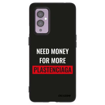 Picasee silikonski črni ovitek za OnePlus 9 - More PLASTENCIAGA