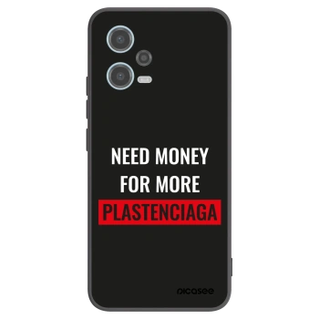 Picasee silikonski črni ovitek za Xiaomi Redmi Note 12 5G - More PLASTENCIAGA