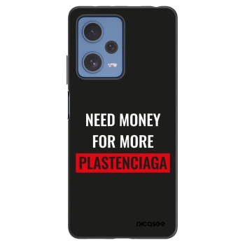 Picasee silikonski črni ovitek za Xiaomi Redmi Note 12 Pro 5G - More PLASTENCIAGA