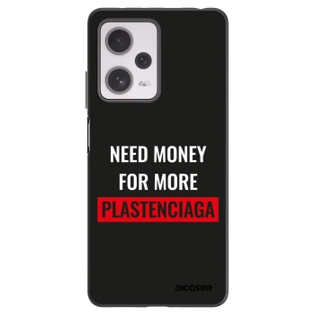 Picasee silikonski črni ovitek za Xiaomi Redmi Note 12 Pro+ 5G - More PLASTENCIAGA