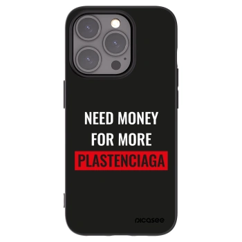 Picasee silikonski črni ovitek za Apple iPhone 15 Pro - More PLASTENCIAGA