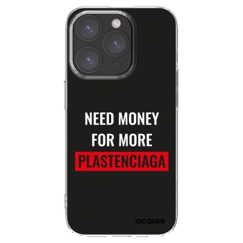 Picasee silikonski prozorni ovitek za Apple iPhone 15 Pro - More PLASTENCIAGA