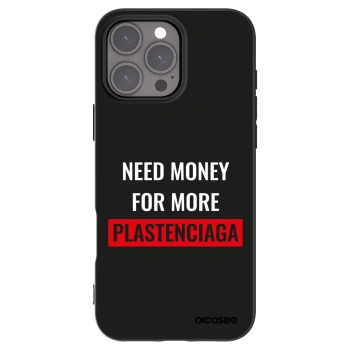 Picasee silikonski črni ovitek za Apple iPhone 16 Pro Max - More PLASTENCIAGA